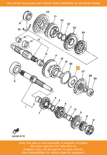 Yamaha oil seal - oil, 93102-35423