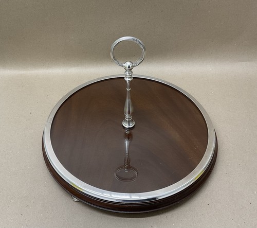 Silver plated and mahogany - silver,