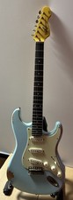 Vintage V6 V6MRLB  ICON Strat Electric Guitar - Distressed Laguna Blue