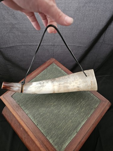 Vintage blowing horn - blowing,