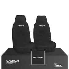 EMBROIDERED NISSAN QASHQAI 2x FRONT SEAT COVERS - DURABLE & HEAVY DUTY