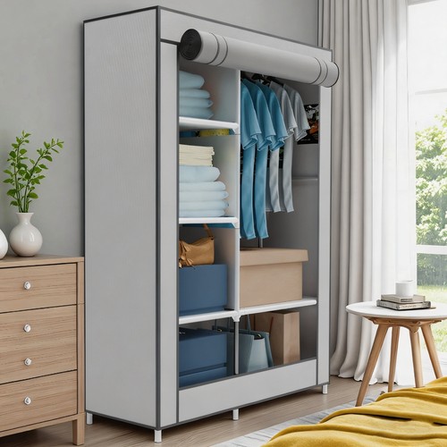 Wardrobe with hanging rail - with,
