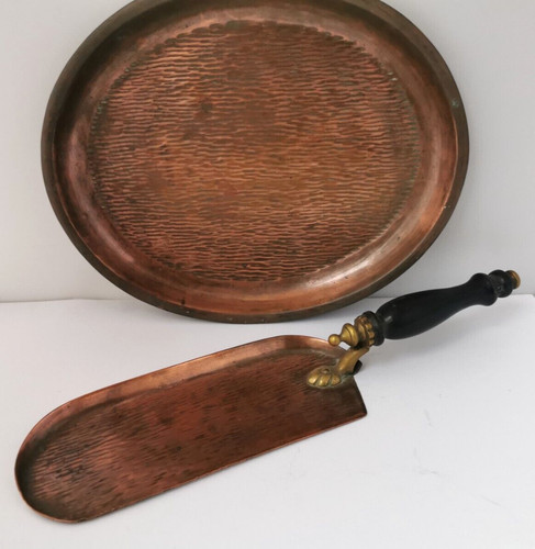 Antique copper tray matching - tray,