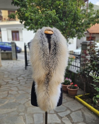 Long fur stole - long,