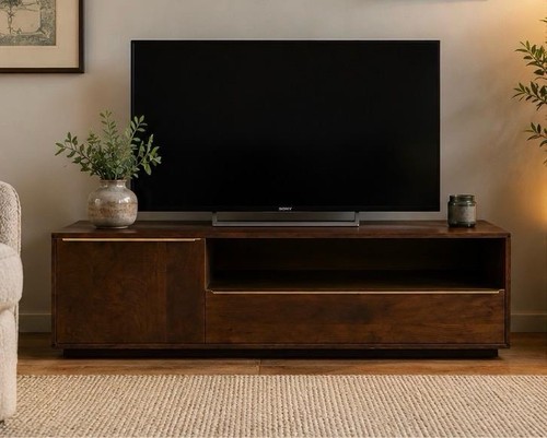 Modern walnut media - media, /tv
