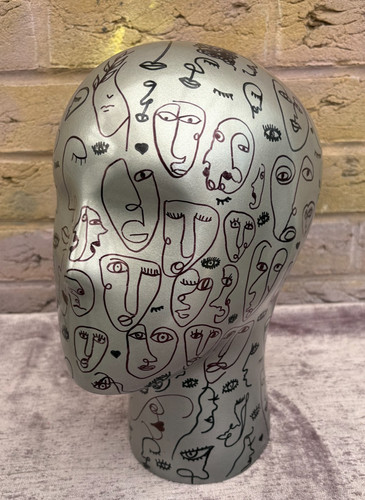 Unique silver black doodle - unique,