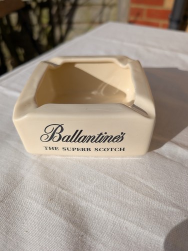White ceramic square ashtray - white,