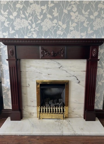 Mahogany fireplace surround - mahogany,