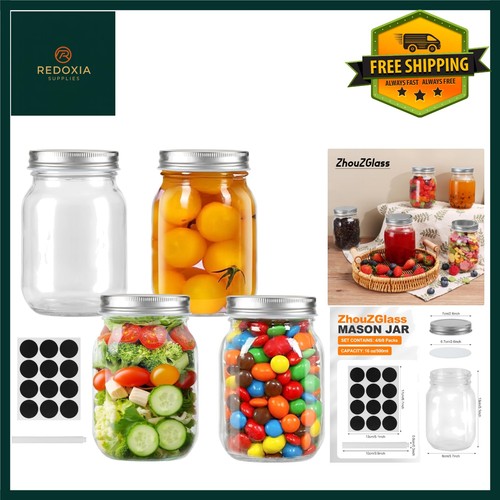 Glass regular mouth mason jars - glass,