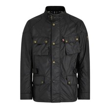 Belstaff Crosby Men's Waxed Cotton Jacket TechWax 8oz AA - Black