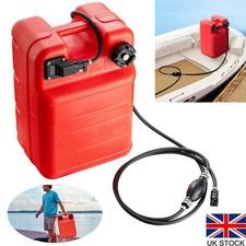 6.34Gallon 24L Boat Fuel Tank Portable Marine Outboard Gas Tank+ 300cm Fuel Hose