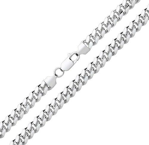 Sterling silver cuban curb - silver,