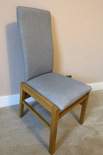 Set of 6 Solid Oak High Back