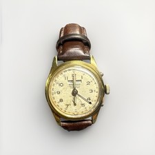 Wakmann Automatic Incabloc Day Date 17 Jewels  Swiss Mens Watch Ticks READ