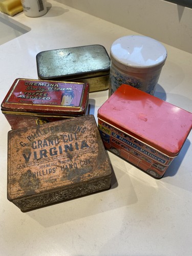 Vintage tins job lot - vintage,