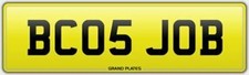 JOBB JOBS JOBBY JOBE REGISTRATION BC05 JOB NUMBER PLATE FREE ASSIGNMENT WORK JOB