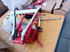 Used! 43CC Gas Power Sweeper Walk Behind Brush Broom Walkway Turf Grass Cleaning