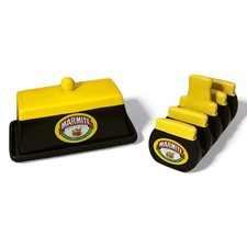 Marmite Butter Dish and Toast Rack Set Ceramic Collectable Christmas Gift 