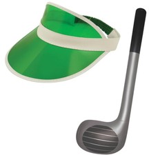 PUB GOLF VISOR HAT INFLATABLE CLUB 92CM STAG DO PARTY FANCY DRESS COSTUME MENS