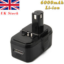 6.0Ah 18V Li-ion Battery For Ryobi ONE+BPL-1815 BPP-1820 BID-180L BID-1801M P102