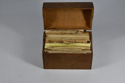 Vintage dove tail - recipe, box