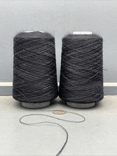 2 x 250G OF A 2/23NM 50% MOHAIR 50% WOOL YARN BLACK COLOUR