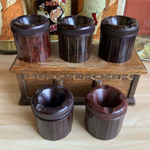 Bakelite portable ashtrays - bakelite, ashtrays/