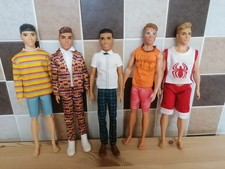 Mattel Barbie Ken Doll Bundle x 5 ~ Brown Hair, Blond, Curvy, Vitilgo etc