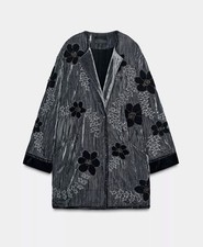 ZARA EMBROIDERED VELVET KIMONO