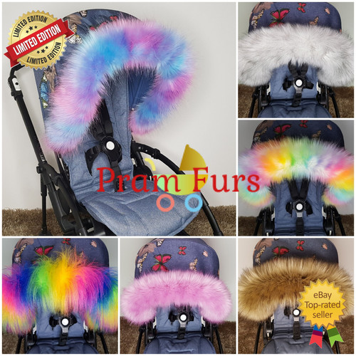 Fur pram hood trim - trim, stroller