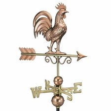 Large Bantam Rooster Copper Weathervane