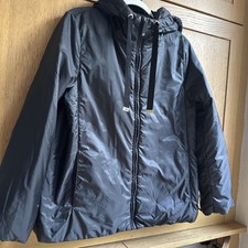 Max Mara The Cube Black Hooded Jacket 2529486024GREENH 42 Waterproof Cameluxe