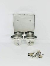 A&T WALL MOUNT 300Ml DOUBLE DISPENSER CHROME HOLDER Ideal for Molton Brown