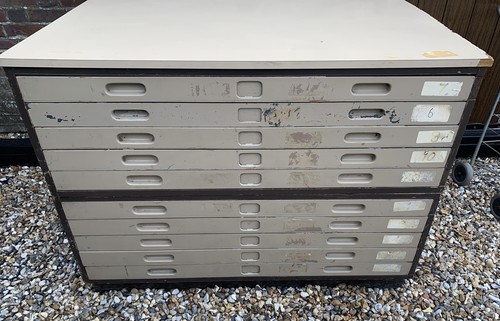 Vintage c1950s plan chest - c1950s,