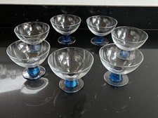 DENBY BLUE JETTY FOOTED GLASS