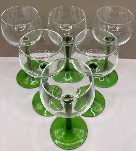 Vintage set french green - of, 6