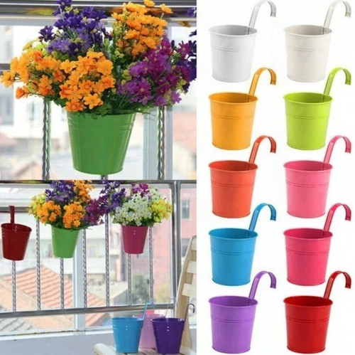 Pcs metal flower pot - 10,