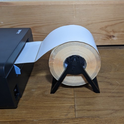 Label roll holder - label, stand