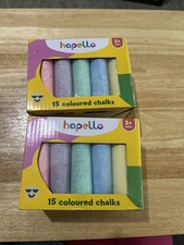 New Kids 2 Boxes Of 15 Coloured Jumbo Chalks Outdoor Pavement/Play Chalk