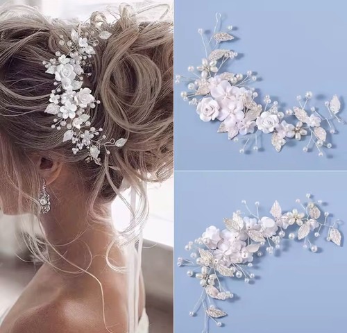 Wedding hair leaf slide - hair, vine