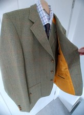 Mens Bespoke Three Piece  Tweed Shooting Suit. Immaculate  Condition