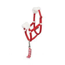 LeMieux Hobby Horse Christmas Headcollar & Leadrope - Red