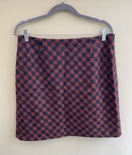 Hobbs Navy Orange Tan Checked