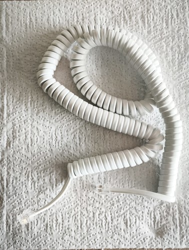 Telephone handset curly coiled - telephone,