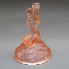 Art Deco Pink Satin Glass Lady Lamp Base ~ Walther & Sohne ~ Vintage 1930's
