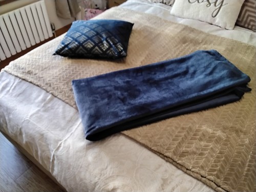 Habitat navy velour throw - habitat,