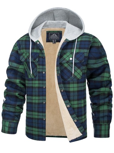 Tacvasen mens hooded - hooded, flannel