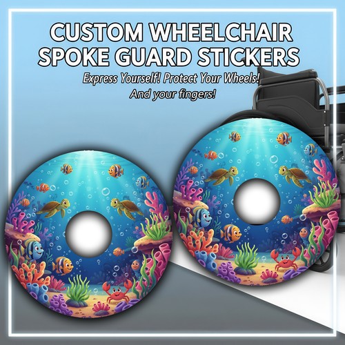 Wheelchair spoke guard sticker - guard,