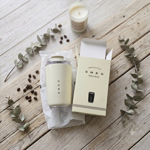 Smeg wall mug 320ml - 320ml, cream