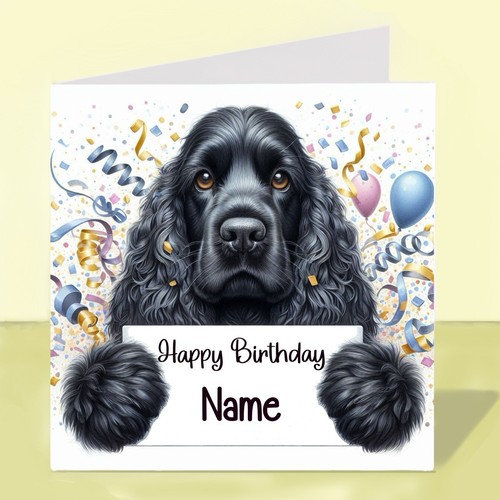 Personalised black cocker - black,